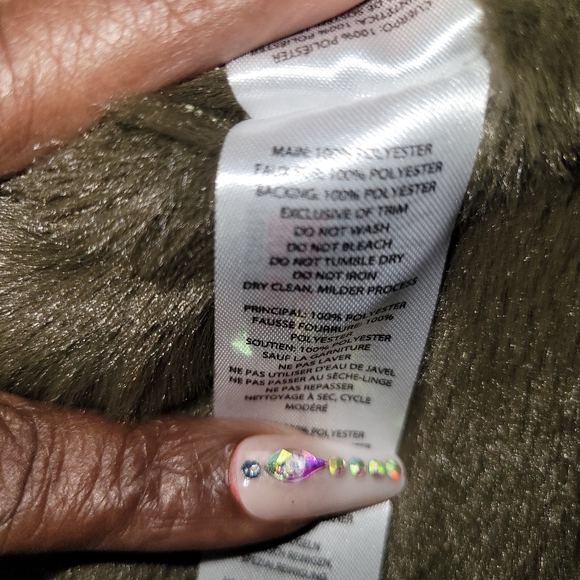 BoohooMan Faux Fur Lined Suede Aviator Jacket Men's Size Small - Picture 6 of 8